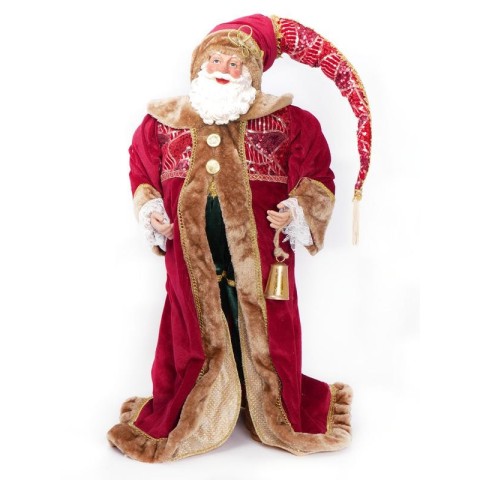 BABBO NATALE BURGUNDY-VERDE H9